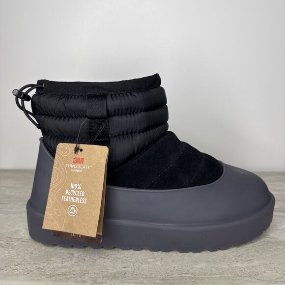 UGG Classic Mini Pull-On Weather Black Suede Sheepskin Boots Men\'s Size 8 main image 3